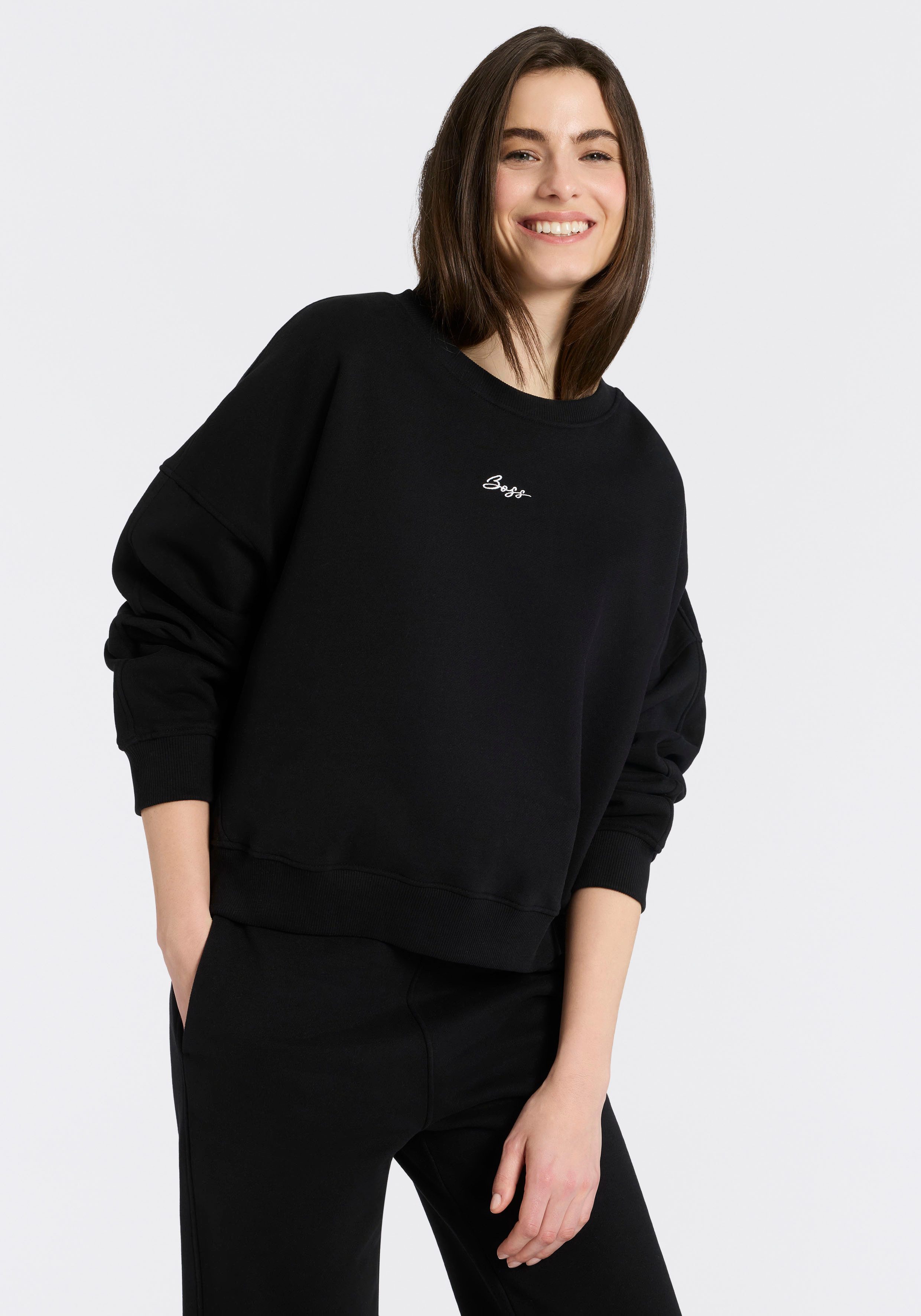 BOSS ORANGE Sweater Ever Premium Damenmode mit Logostickerei, aus Baumwolle günstig online kaufen