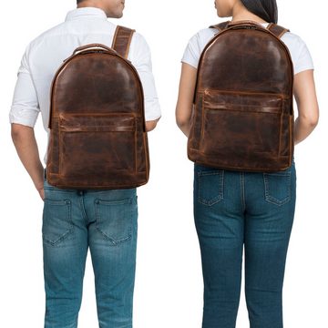 STILORD Notebook-Rucksack "Hagen" Vintage Lederrucksack Damen und Herren