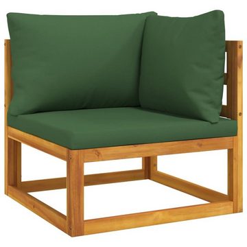 DOTMALL Big-Sofa 12-teiliges Garten-Lounge-Set mit grünen Kissen aus Massivholz