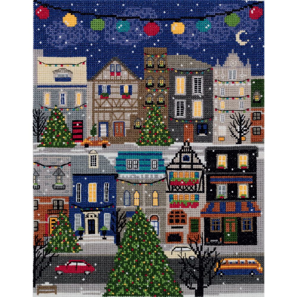 Panna Kreativset Panna telborduurpakket "Vakantie in de stad", 19x25cm, Doe-het-zelf, (embroidery kit by Marussia)