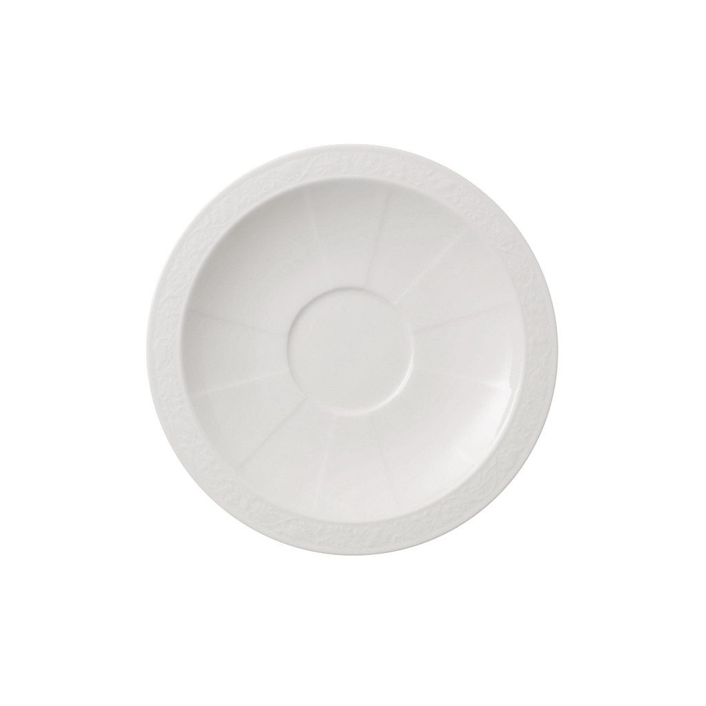 Villeroy & Boch Untertasse White Pearl Frühstücks-/Suppenuntertasse 18cm, (1 St)