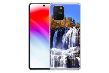 MuchoWow Handyhülle Wasserfall - Norwegen - Natur, Phone Case, Handyhülle Samsung Galaxy S10 Lite, Silikon, Schutzhülle