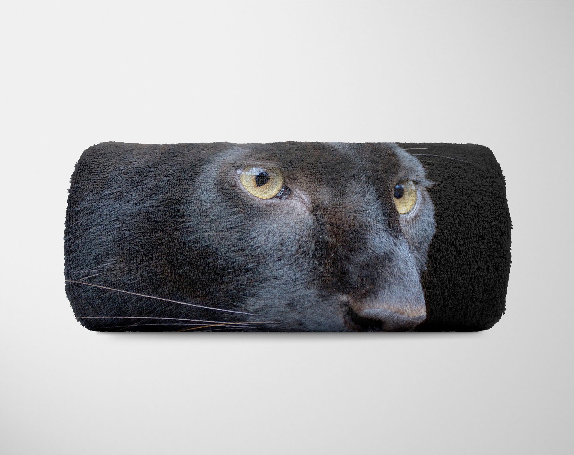 Panther (1-St), Baumwolle-Polyester-Mix Art Handtücher Handtuch Handtuch Strandhandtuch Kuscheldecke Puma, mit Tiermotiv Saunatuch Sinus
