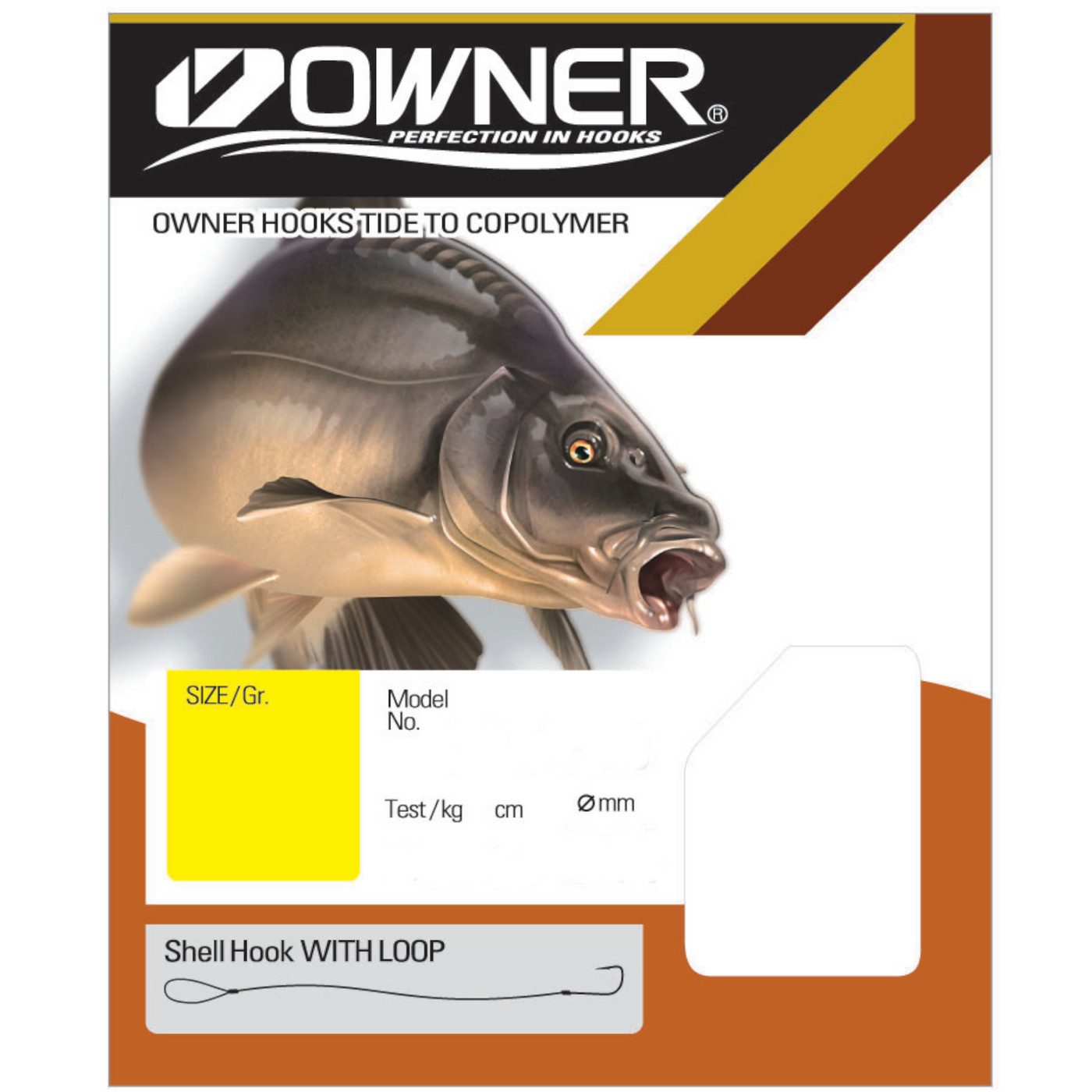 Karpfenhaken Balzer Owner Karpfen gold RL-330 70cm - gebundene Angelhaken