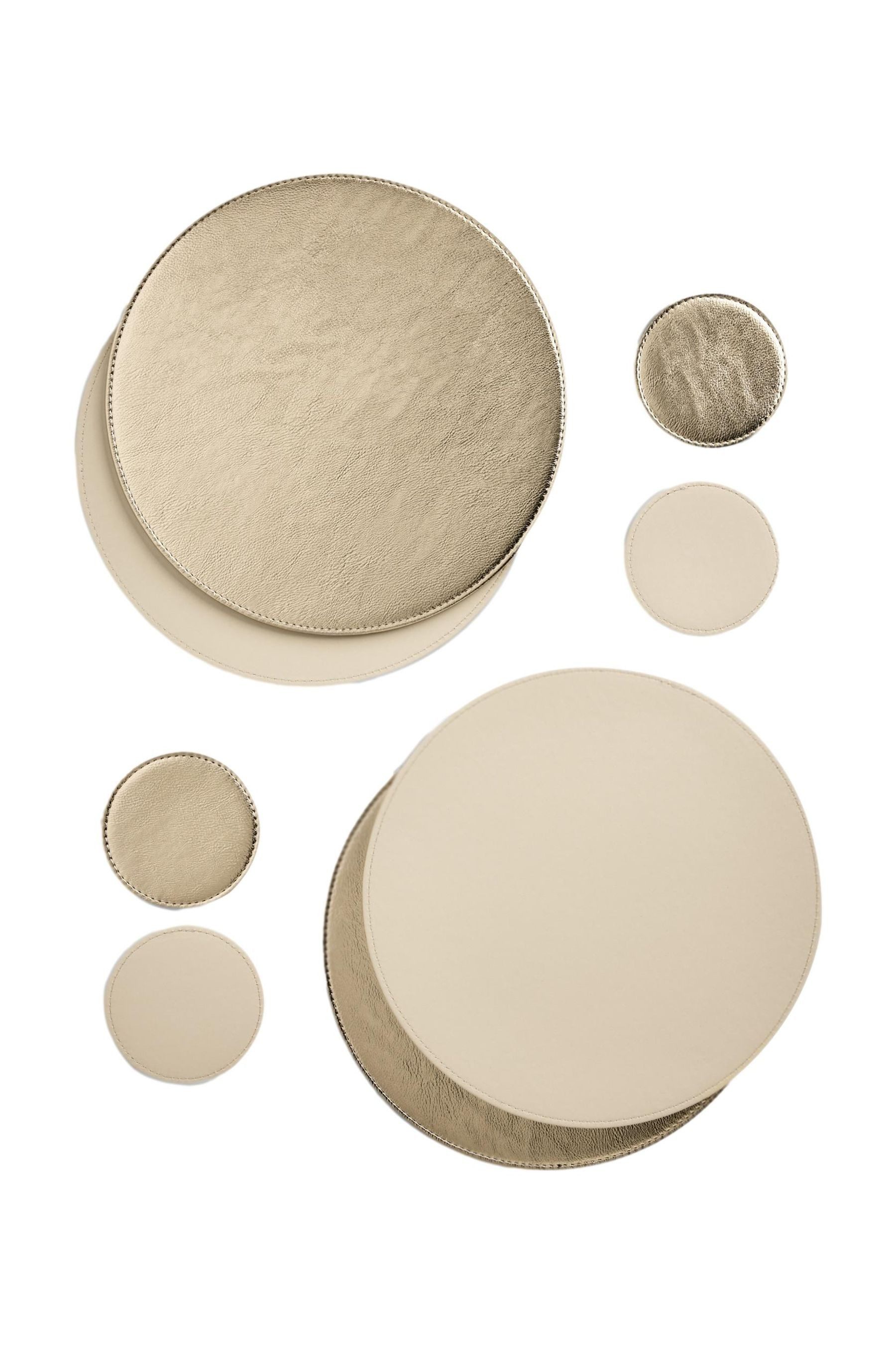 Next Platzset 4 Wende-Platzsets und Untersetzer Kunstleder, (1-St)