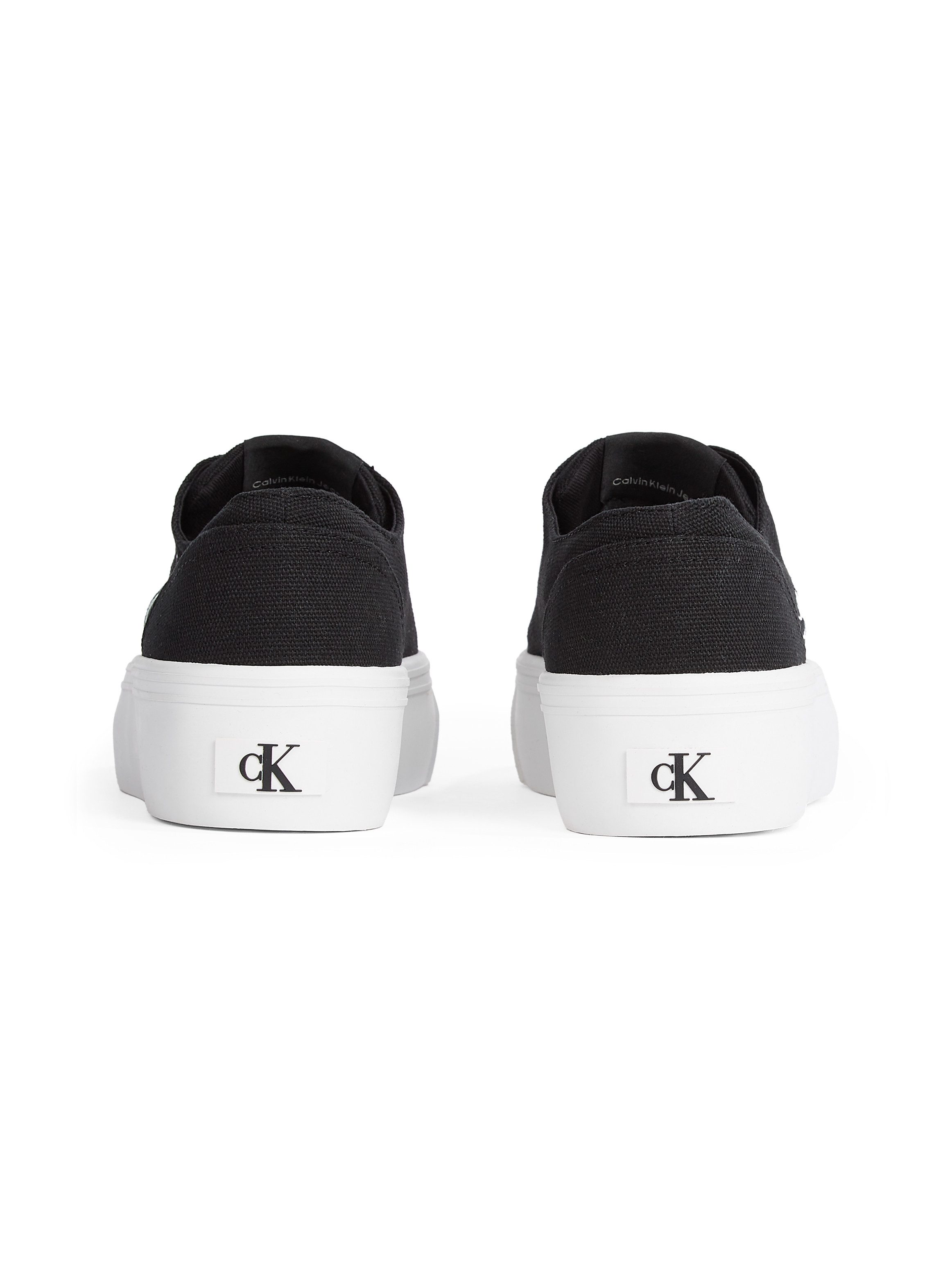 Calvin Klein Jeans VULC FLATFORM LOW CV MG Plateausneaker Schnürschuh, Freizeitschuh, Halbschuh mit seitlichem Logo
