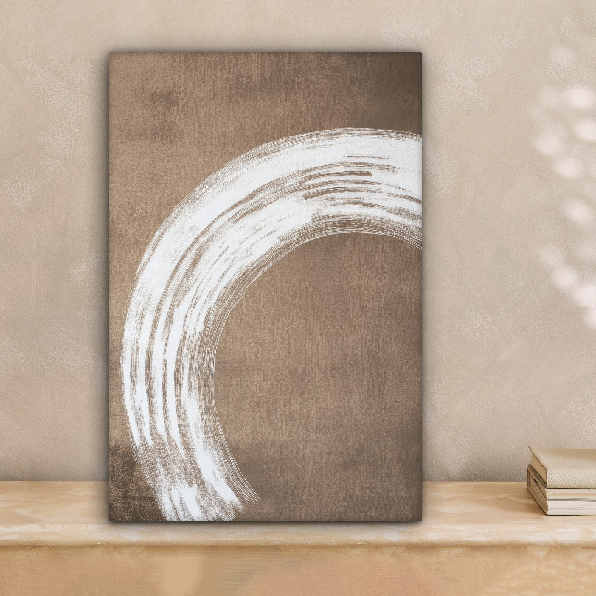 OneMillionCanvasses® Leinwandbild Farbe - Braun - Japandi, Fotodruck (1 St) günstig online kaufen