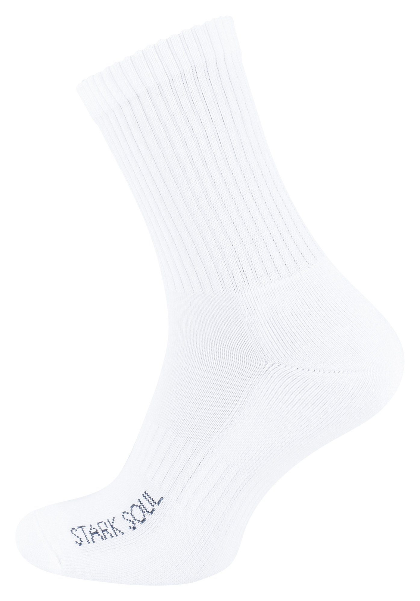 gekämmte Paar) mit Zehennaht, Sportsocken Sportsocken Frottee-Sohle Weiß (6 FROTTEESOHLE, Stark flache Baumwolle gepolsterte Soul®