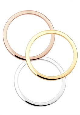 Elli Ring-Set (Set,3 tlg) "Stacking-Rings" Tricolor 925 Silber, Ring Set