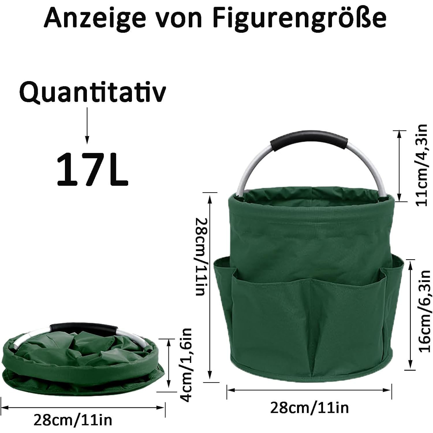 HEYHIPPO Aufbewahrungskorb Große Gartentasche 600D Oxford-Gewebe, wasserdic günstig online kaufen