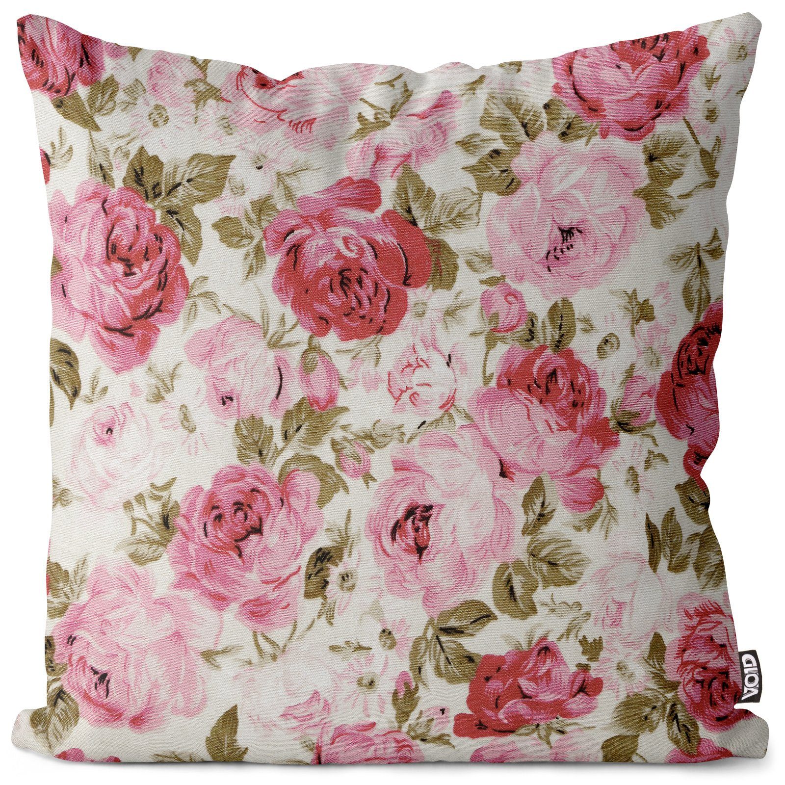 VOID Kissenbezug, (1 Stück), Rosen Blumenmuster Ranken Pflanzen Rosen Blume günstig online kaufen
