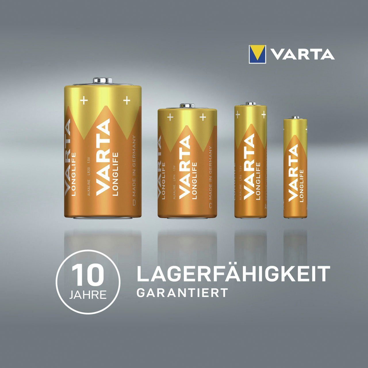 Batterien LR20 Batterie Alkaline 6er Pack D (1,5 St) VARTA Mono 6 V, Batterie, LONGLIFE