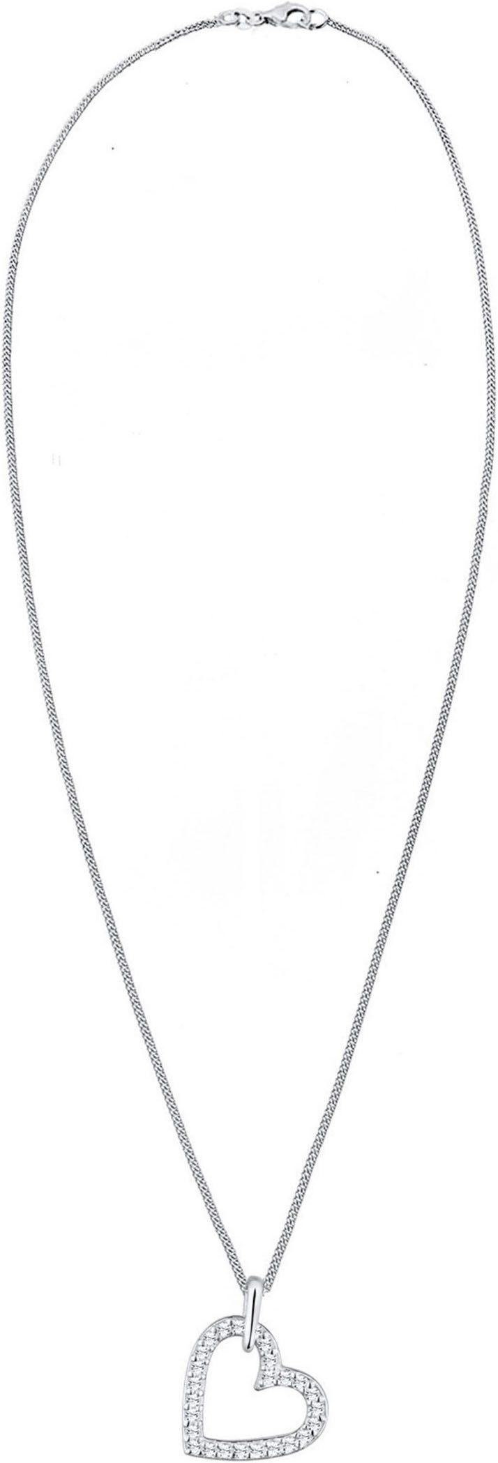 Elli Kette mit Anhänger Schmuck Geschenk Silber 925 Halsschmuck Herz, mit G günstig online kaufen