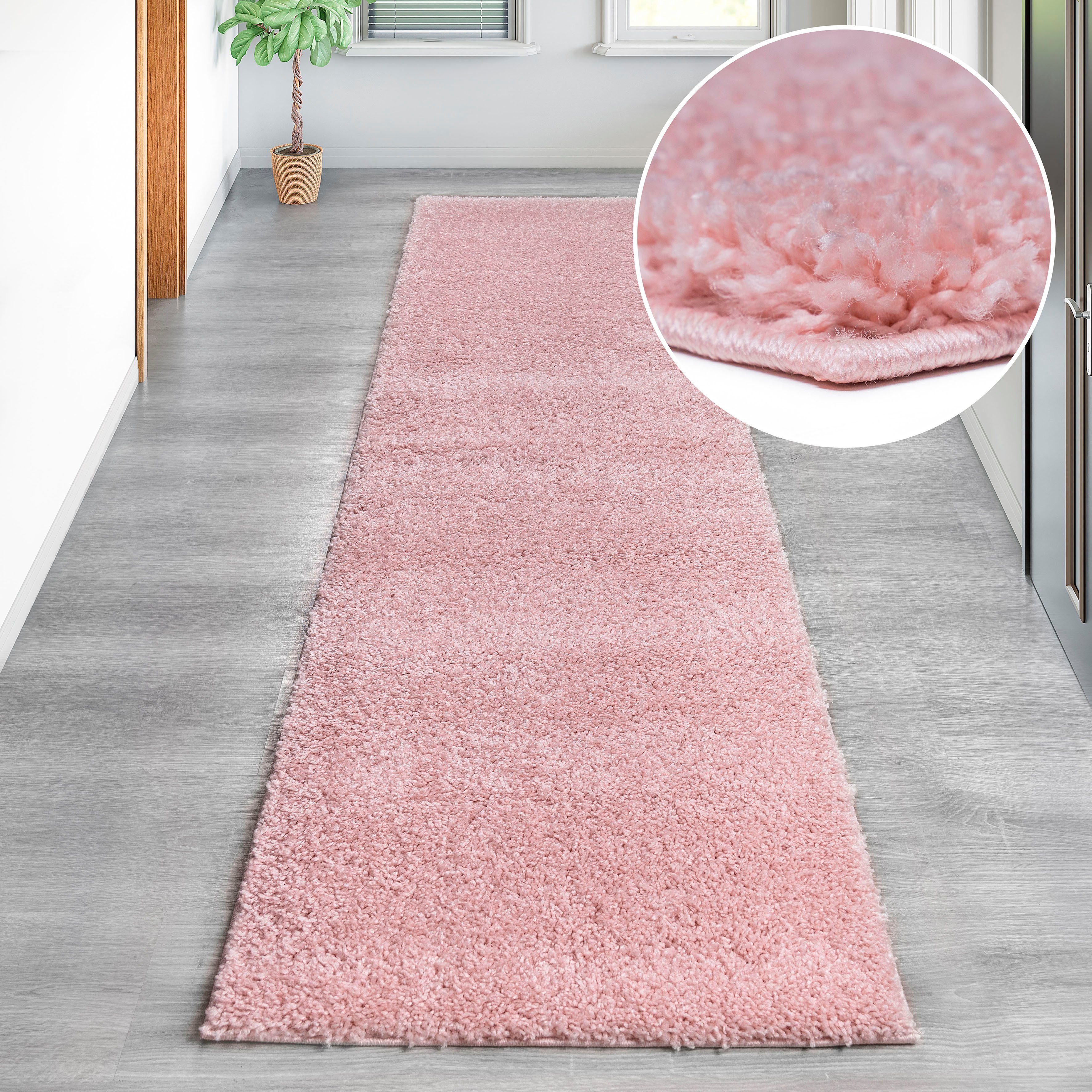 OTTO home Hochflor-Teppich Viva Shaggy, in Standard- und Premium-Qualität, 30 mm oder 45 mm Höhe, rechteckig, Uni Farben, einfarbig, weich, kuschelig, Läufer, Kundenliebling