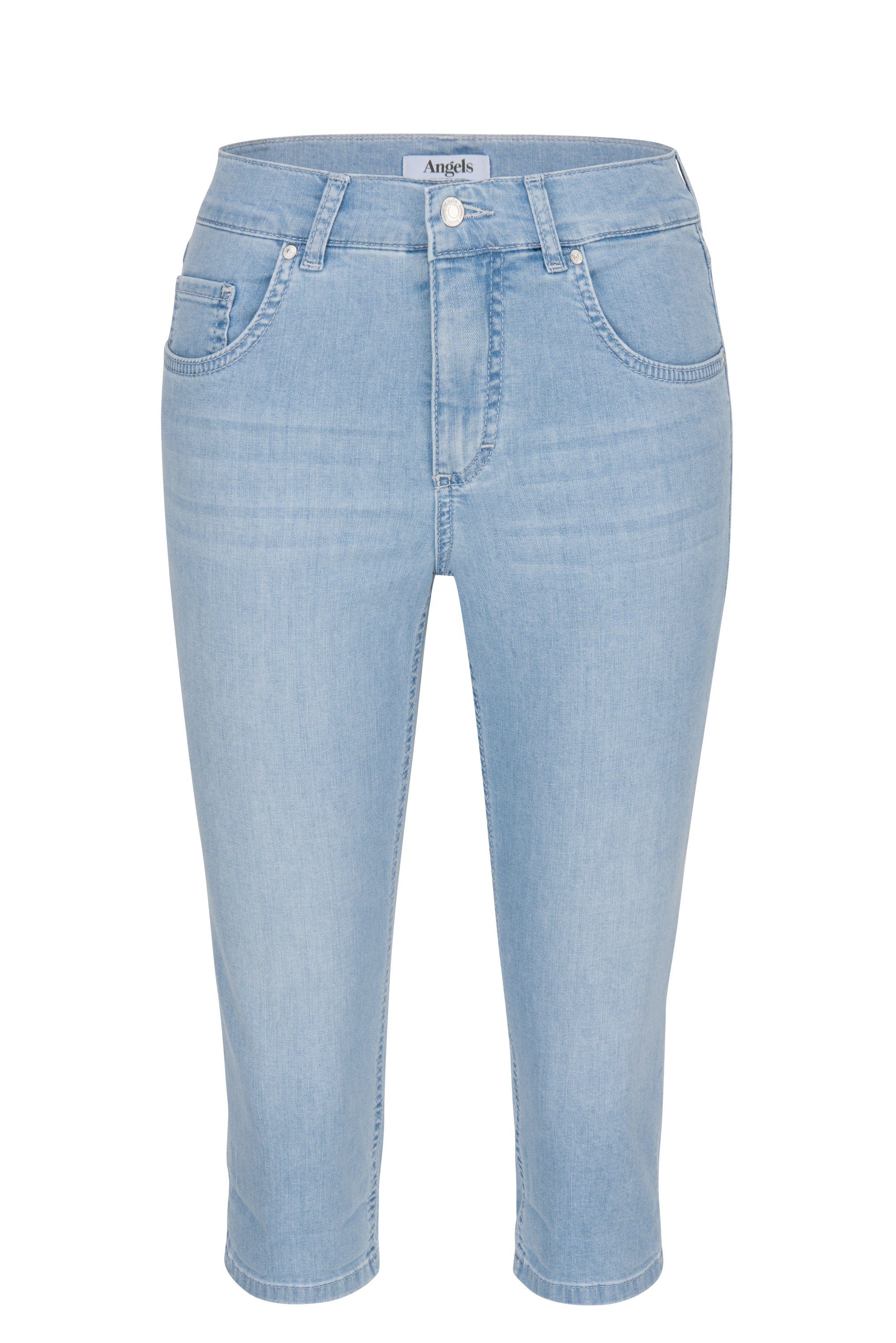 Capri TU oz Stoffgewicht: Label-Applikationen, mit ANGELS 5-Pocket-Jeans mit Jeans 7,5 Used-Look