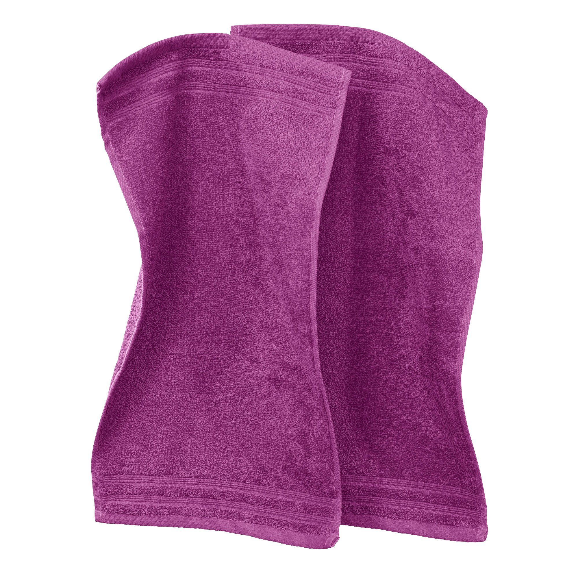 Erwin Müller Gästehandtuch Gästetuch "Heidelberg" 2er-Pack, Frottier, Walk-Frottier Uni