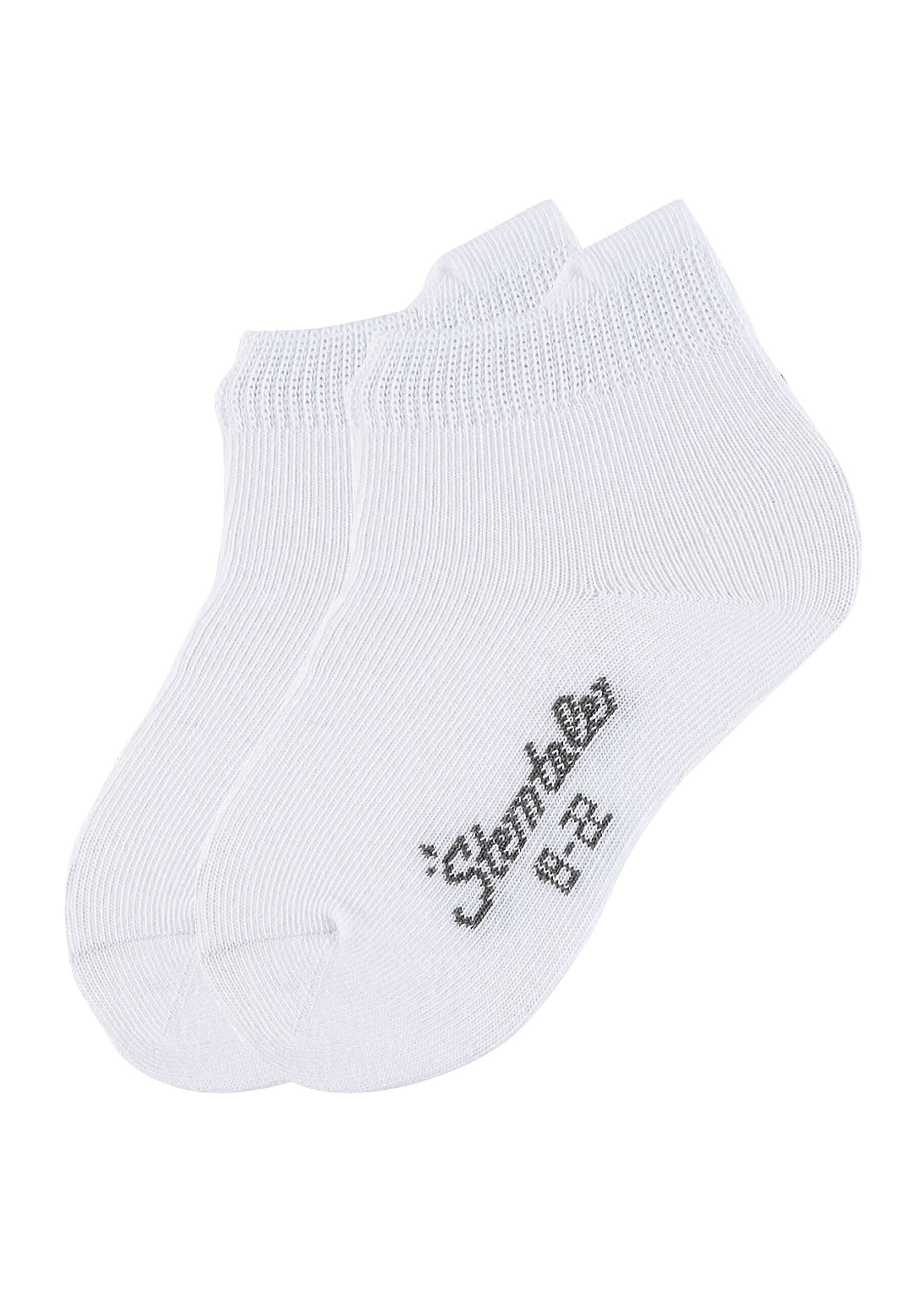 Sterntaler® Sneakersocken Sneaker-Söckchen uni, 2er-Pack (2-Paar) Sneaker Söckchen - Sneaker-Söckchen Doppelpack, uni - Leichte Kinder Sneaker Socken mit besonderem Fersenabschluss - Sommersocken kurz für Babys weiss