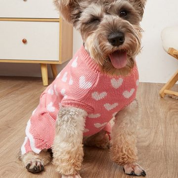 Lubgitsr Hundepullover Hundepullover, Warmer Hund Katzenpullover Kleidung Haustiermantel - S
