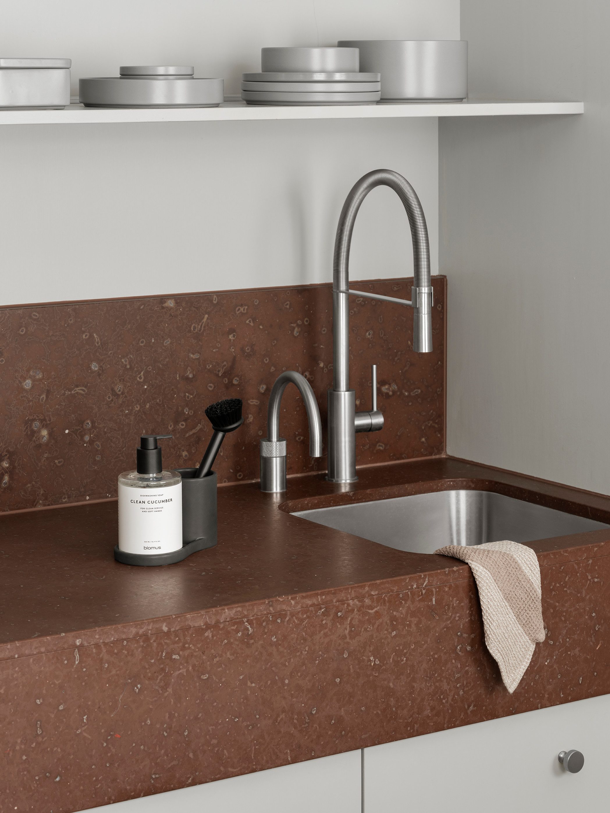 blomus Geschirrtuch Set 2 Spültücher -GANO- Küchentücher, Tücher zum Abtrocknen, (2-tlg), 2er Set, saugfähige Oberfläche, Bio-Baumwolle – Bild 3 von 5