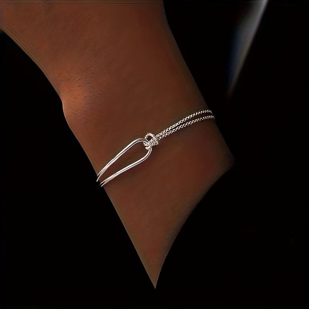 The Beauty House Armband Damen Armband – Elegantes, filigranes Armkettchen in Silberoptik, erstellbare Größe, Modeschmuck