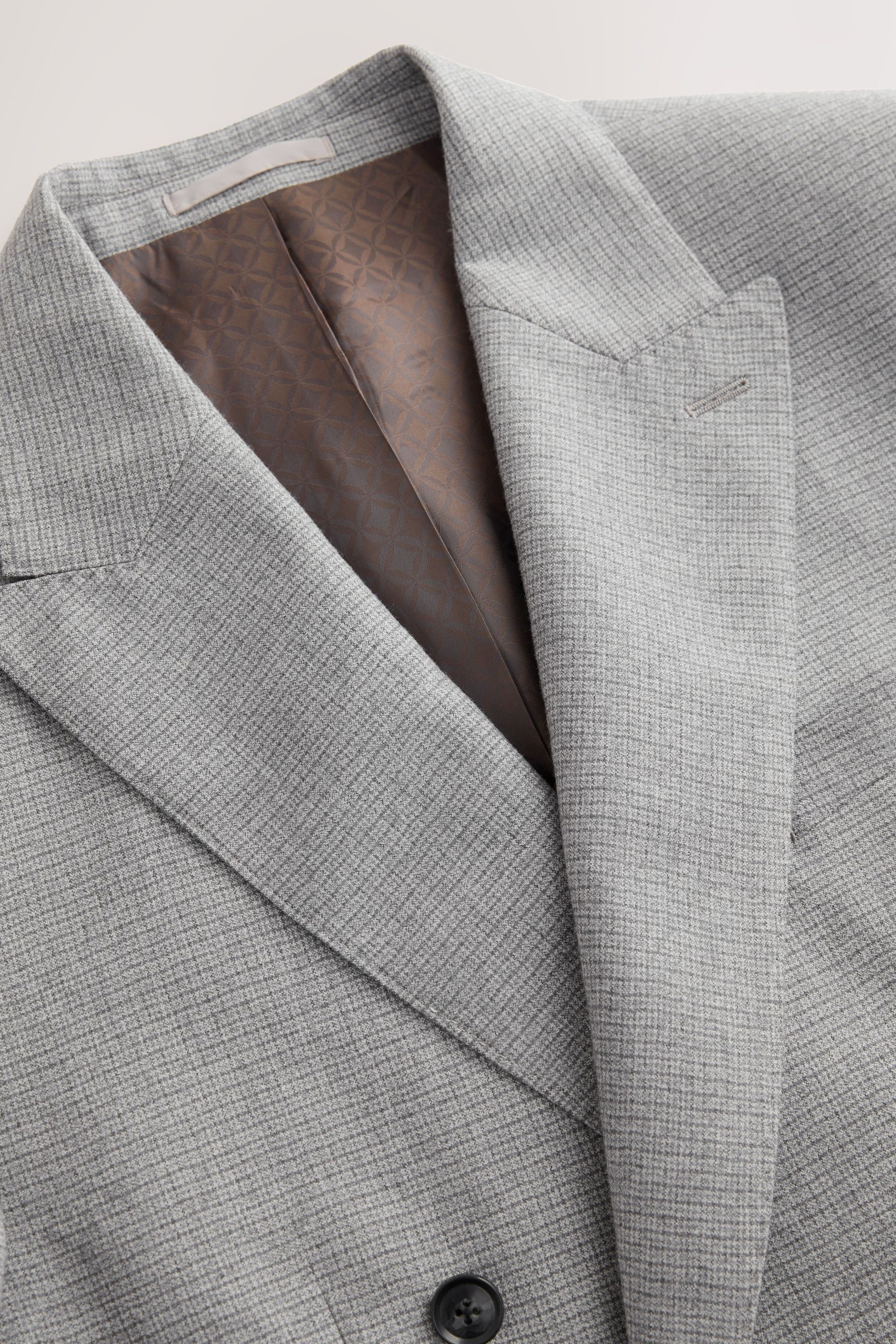 Next Sakko Zweireihiges Anzugsakko mit Hahnentrittmuster (1-tlg)