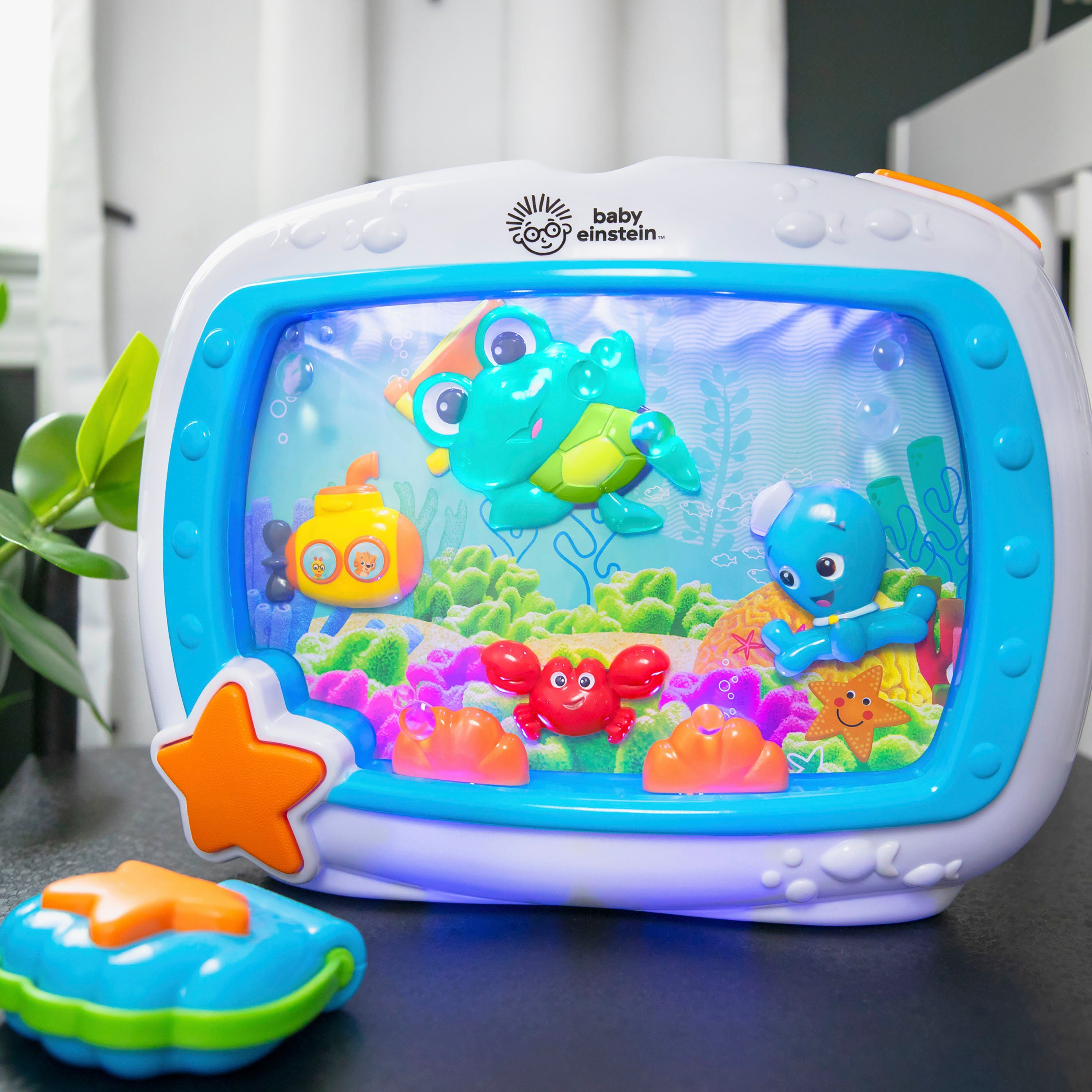 Baby Einstein Nachtlicht Schlummerlicht Sea Dreams, inklusive Fernbedienung Einschlafhilfe