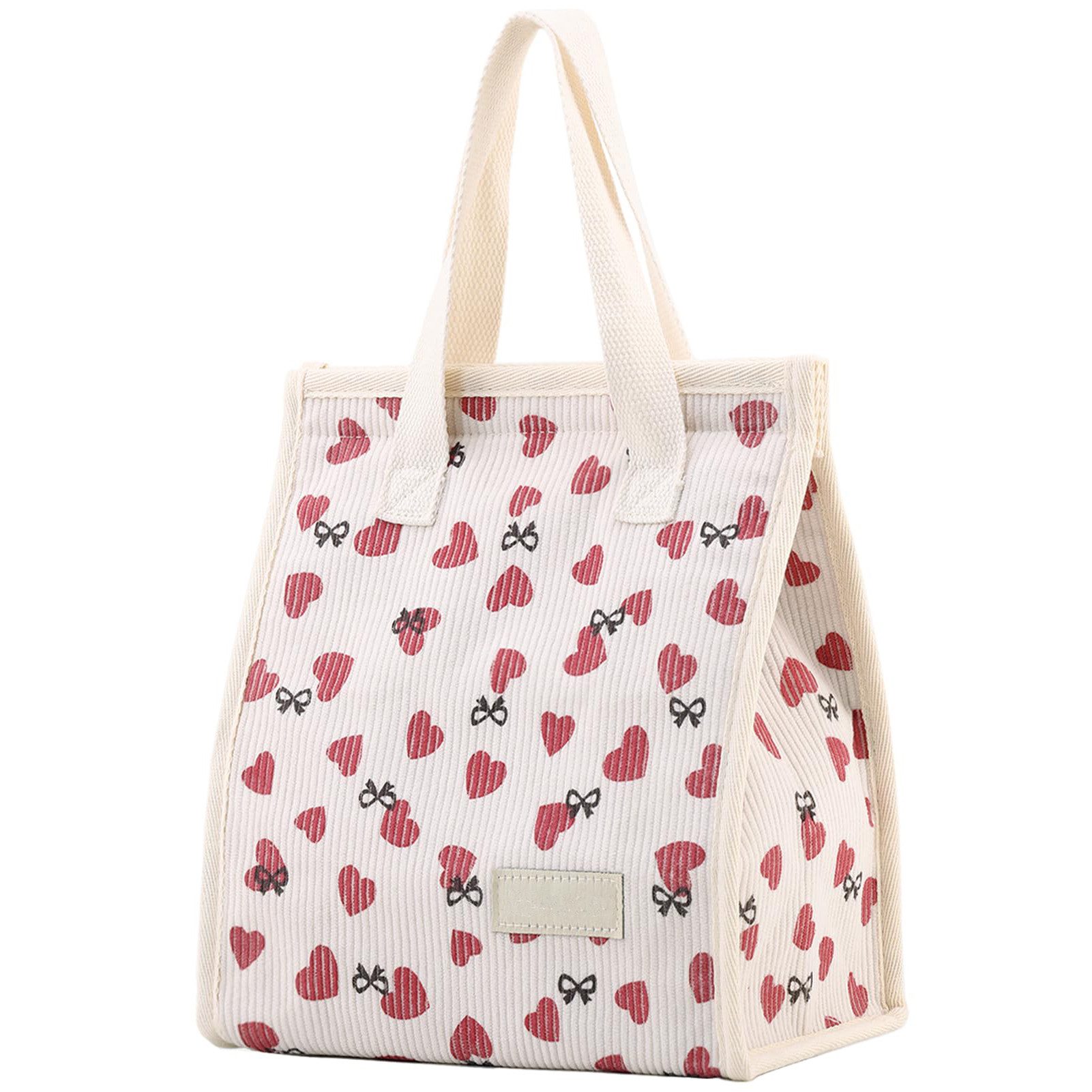 Agger Kühltasche Isolierte Lunchtasche aus Cord, wiederverwendbare Lunchbox, stylische Tragetasche für Damen & Herren
