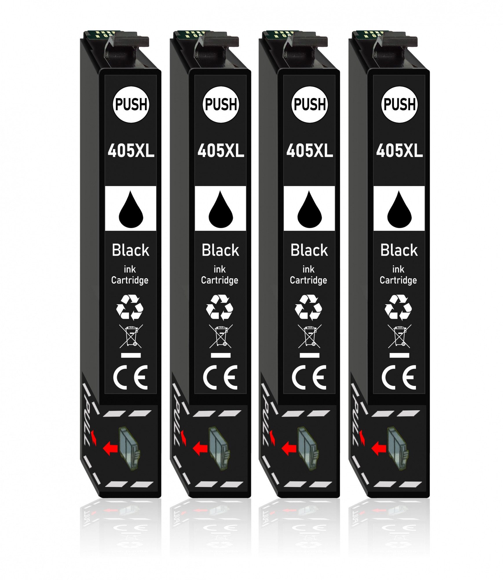 Druckerparadies 4er Pack Druckerpatronen 405 405XL kompatibel für Epson WF-4825 Tintenpatrone (4-tlg)
