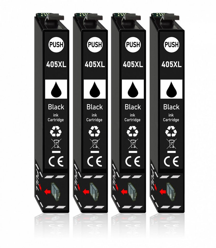 Druckerparadies 4er Pack Druckerpatronen 405 405XL kompatibel für Epson WF-4825 Tintenpatrone (4-tlg)