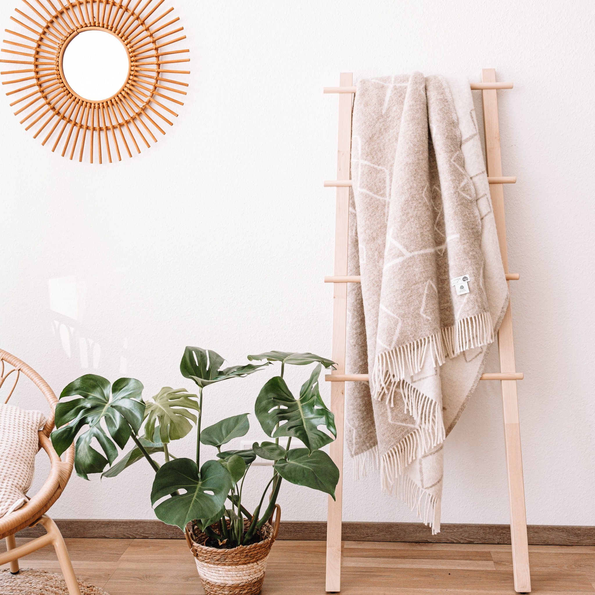 Wolldecke GOBI, Steppenwolle, Эко-товарe Wolldecke 130x200cm, Made in EU aus 100% Schurwolle