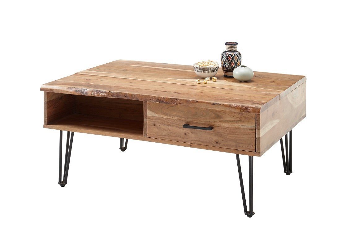 MCA furniture Couchtisch Couchtisch Mustique, Akazie massiv, 110x72, natur (no-Set), Breite 110 cm,Tischplatte aus Massivholz
