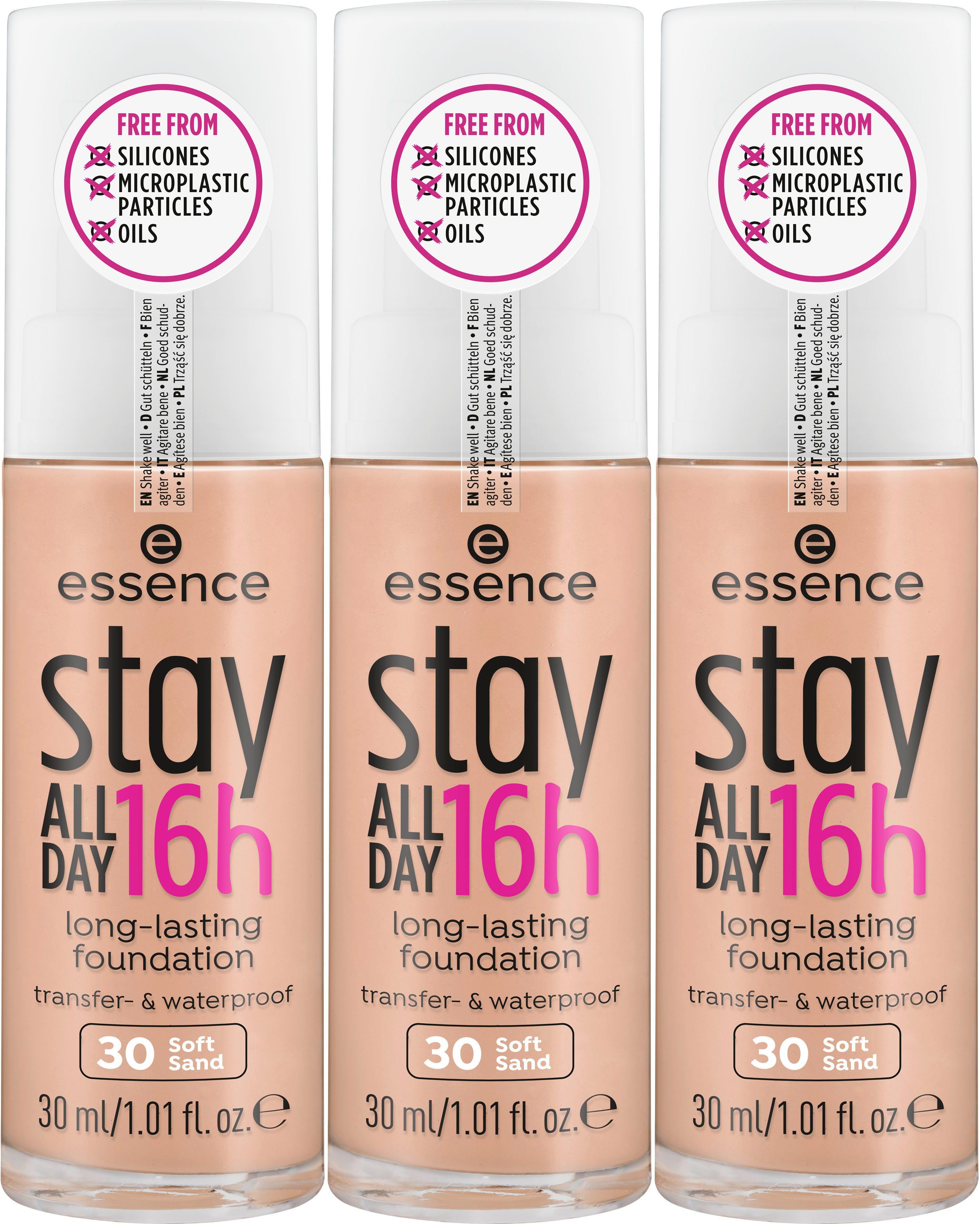 Essence Основа stay ALL DAY 16h long-lasting, 3-tlg., mit super softer Textur