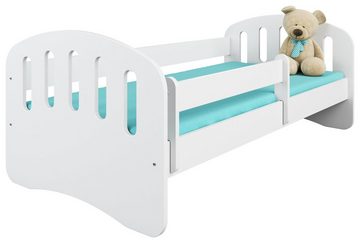 Kids Collective Kinderbett »160x80 180x80 mit Matratze, Rausfallschutz & Lattenrost«, 80x160 cm, weiß, Schublade optional, Mädchen Jungen