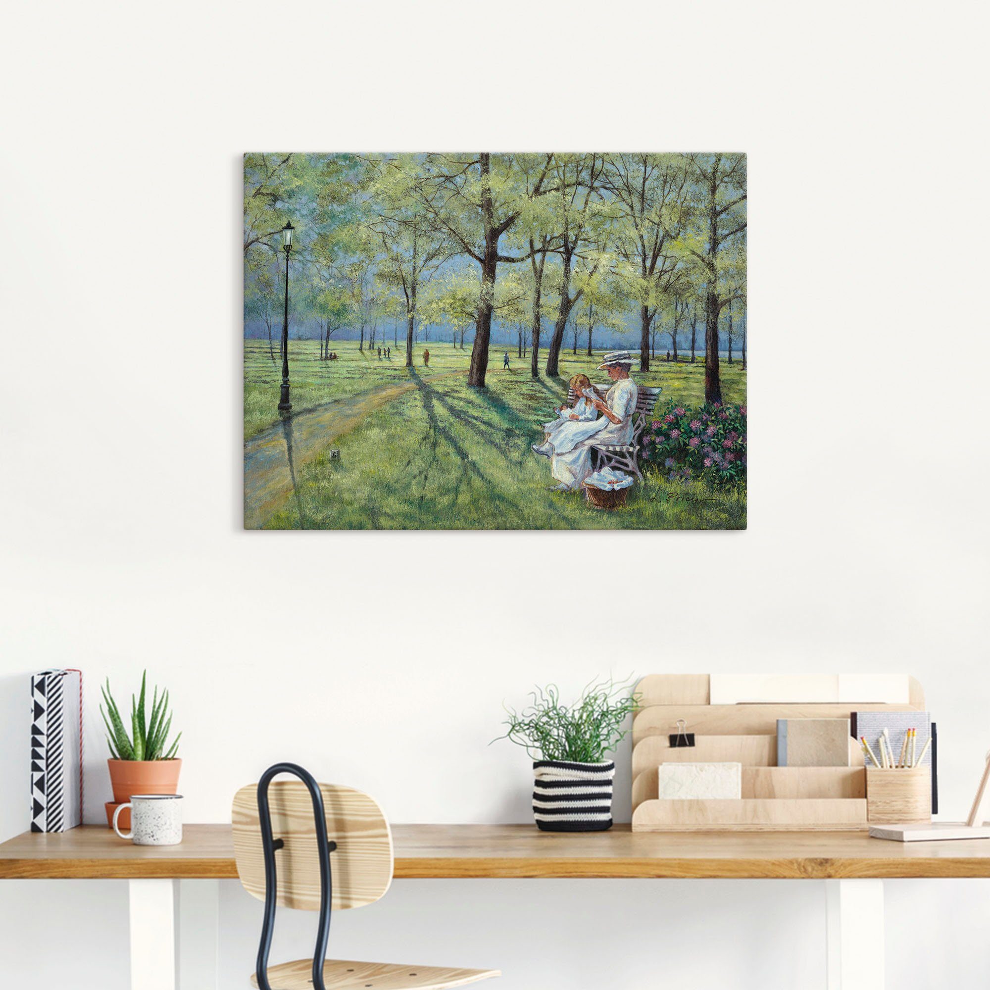 Artland Wandbild Im Bäume als in Leinwandbild, Größen Poster (1 St), oder versch. & Park, Wiesen Wandaufkleber Alubild