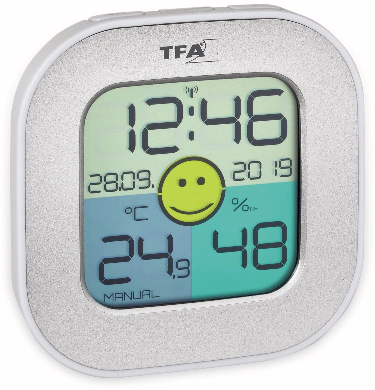 TFA Dostmann Tfa Badethermometer TFA Digitales Thermo-Hygrometer Fun, 30.5050.54 silber