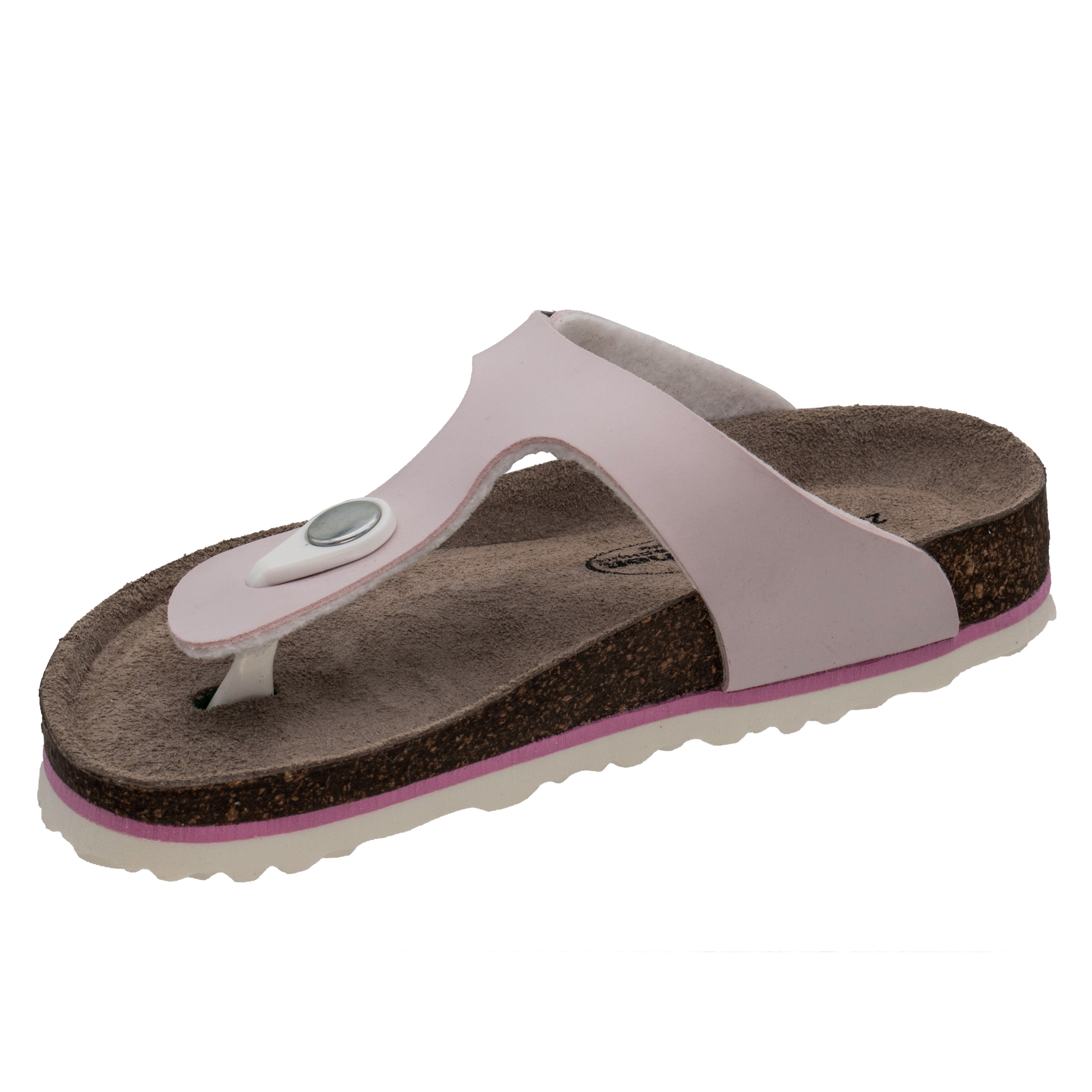 Fischer-Markenschuh Hawaii Zehentrenner aus Vegano (Lederimintat), Fleecefu günstig online kaufen