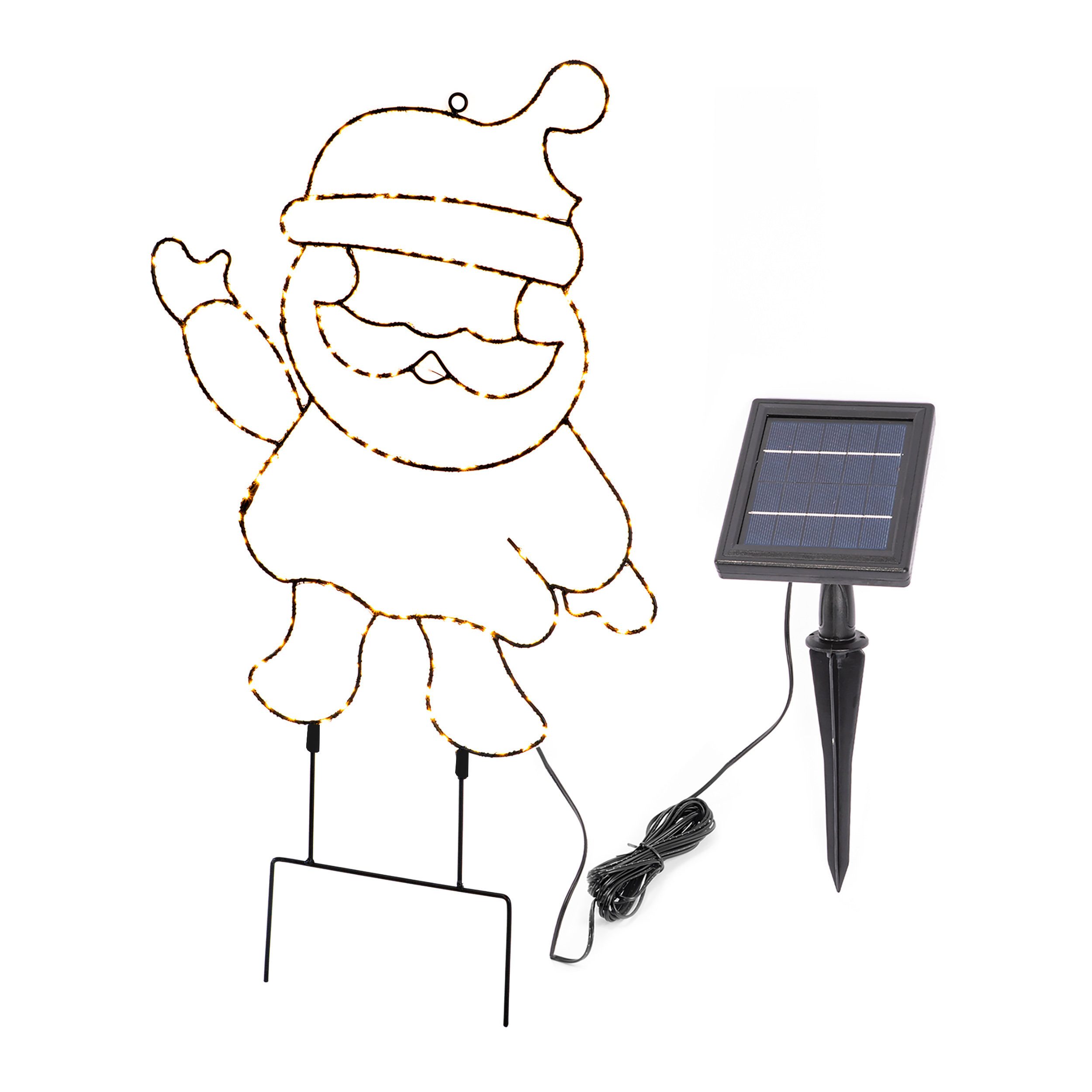 esotec LED Gartenleuchte Solar Weihnachtsmann H=70cm 200LEDs Weihnachtsdeko günstig online kaufen