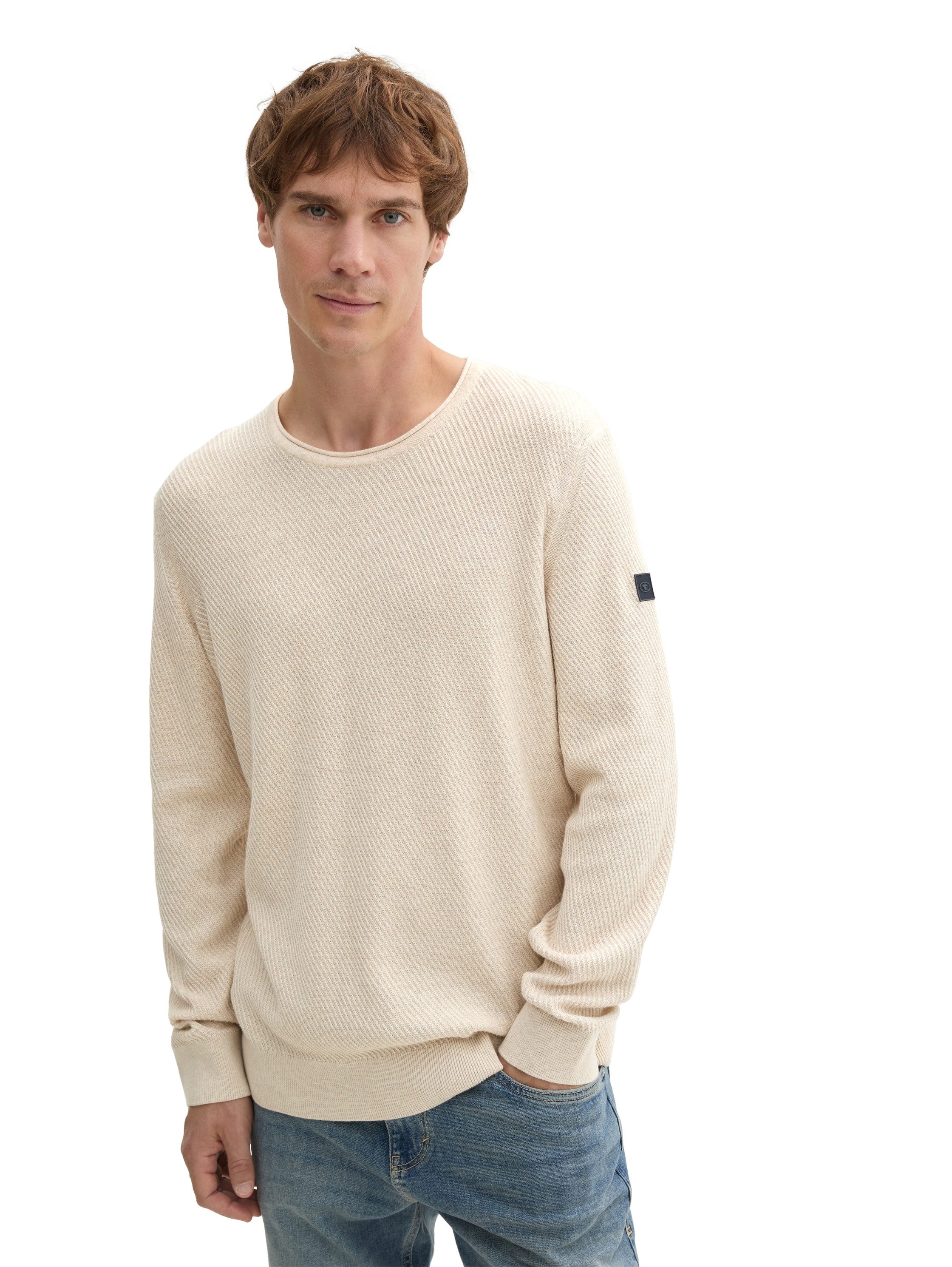 TOM TAILOR Strickpullover mit Rundhalsausschnitt günstig online kaufen