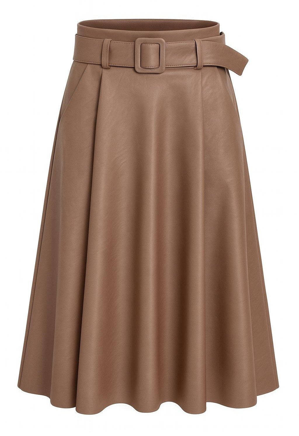 Mississhop Lederimitatrock Damen A-Linien Rock mit günstig online kaufen