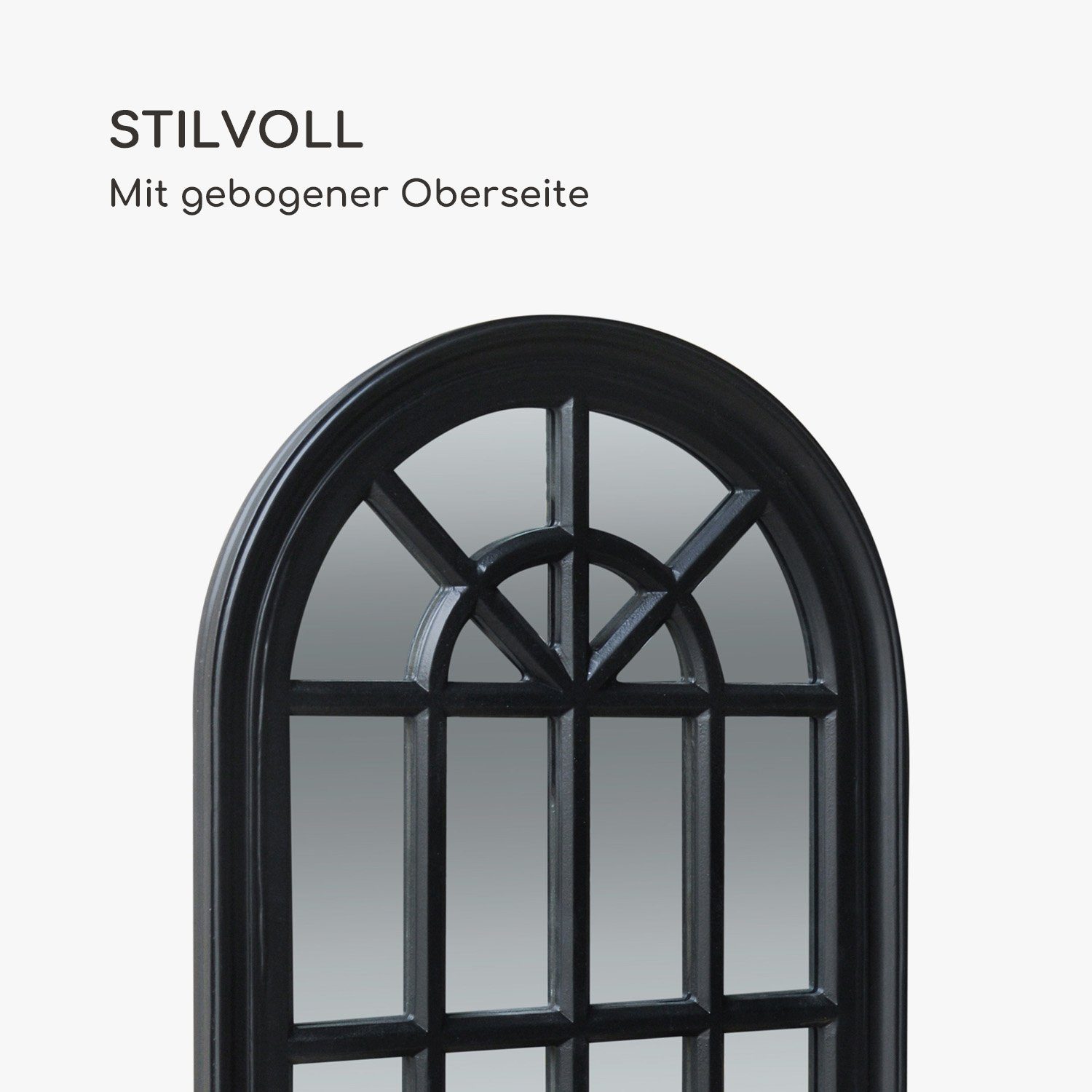 Spiegel 86 46 Schwarz | Chic Fensterspiegel x Französischer Savile Casa cm Schwarz