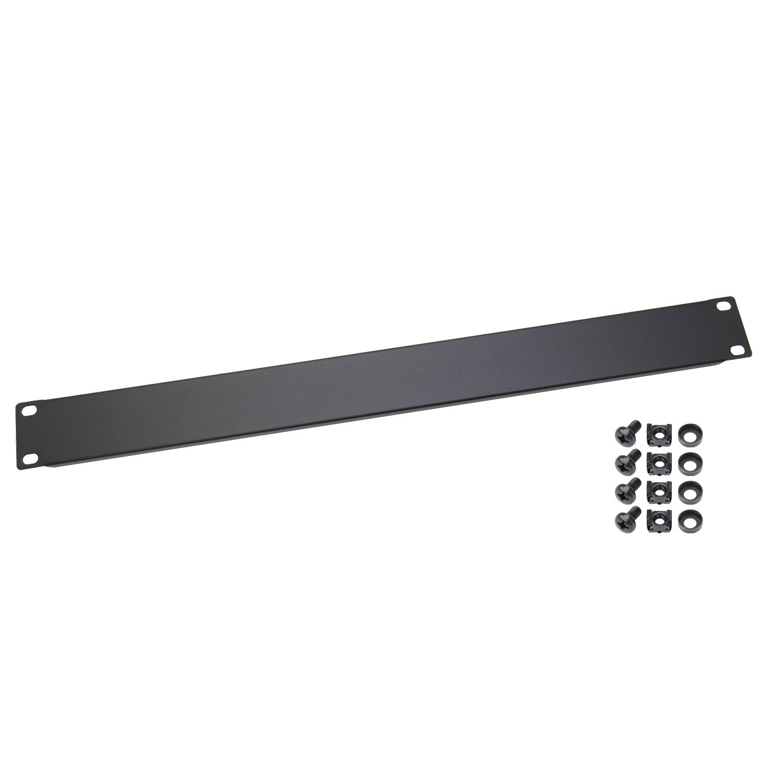 HMF Serverschrank Blindabdeckung für Serverschrank, 19 Zoll, 1 He, Schwarz