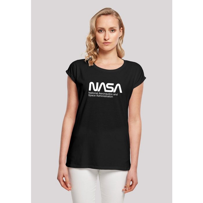 F4NT4STIC T-Shirt Extended Shoulder T-Shirt 'NASA Aeronautics And Space' Damen Premium Merch Regular-Fit Kurze Ärmel Bedruckt