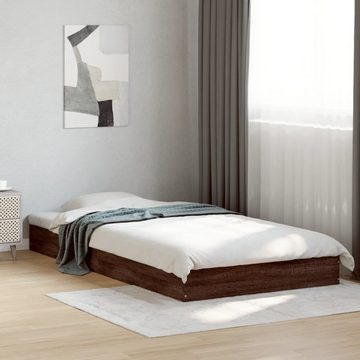 vidaXL Bett Bettgestell Braun Eichen-Optik 100x200 cm Holzwerkstoff