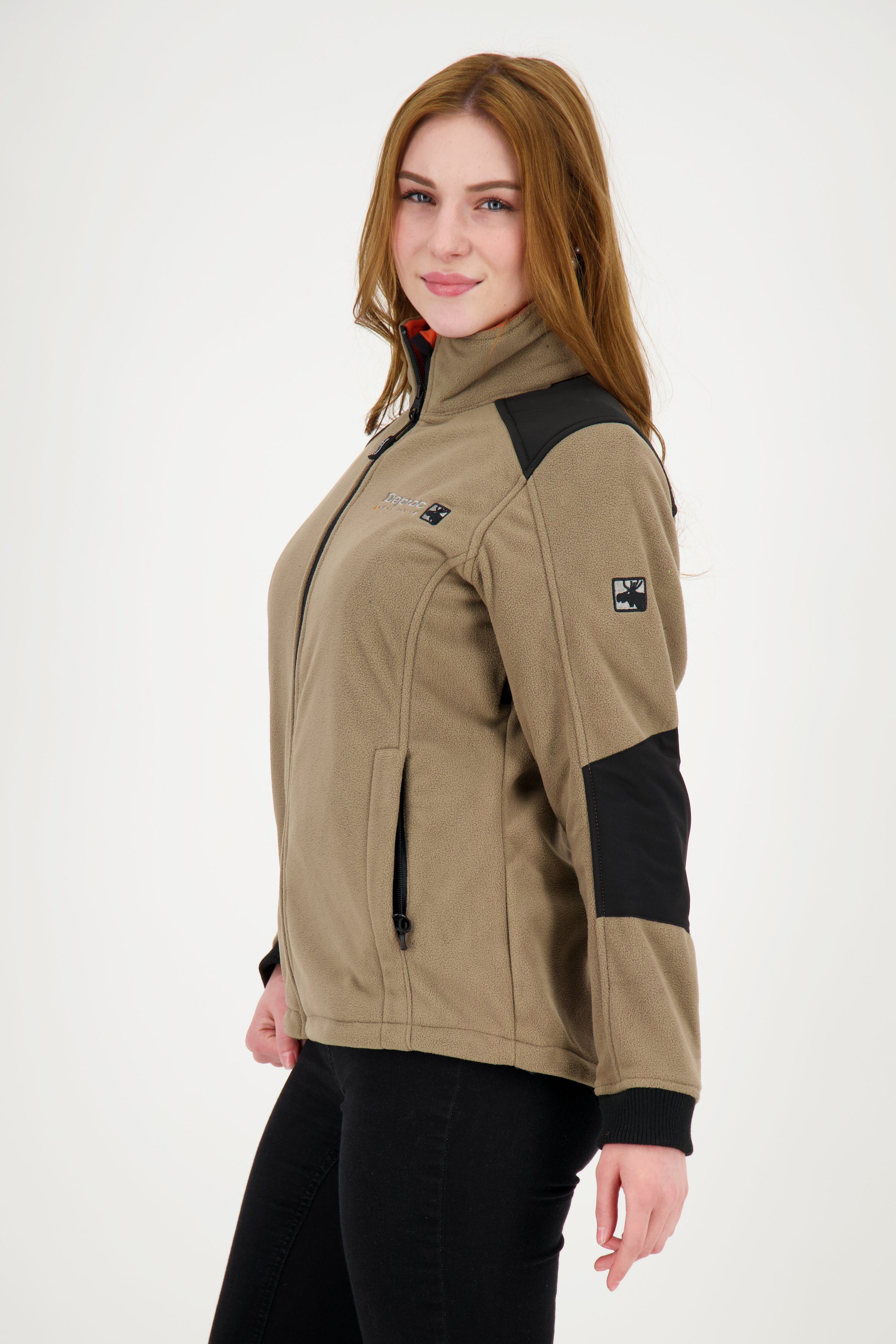 DEPROC Membran atmungsaktiver Windstopper Active WOMEN auch CS NEW CANADA in Großen cappucino Fleecejacke Größen erhältlich, mit