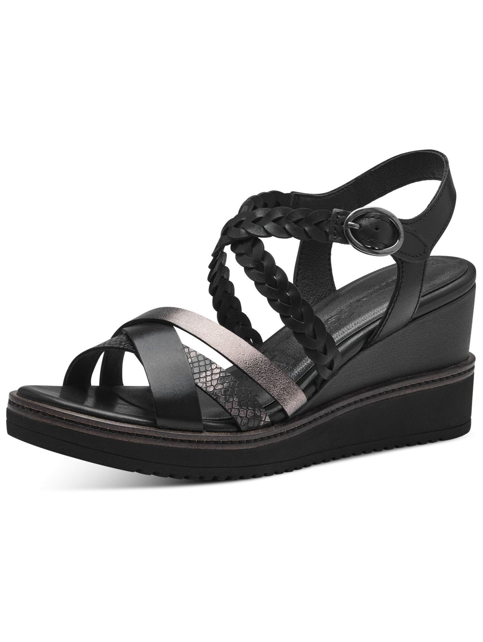 Tamaris Sandalen Leder/Synthetik Keilsandalette günstig online kaufen