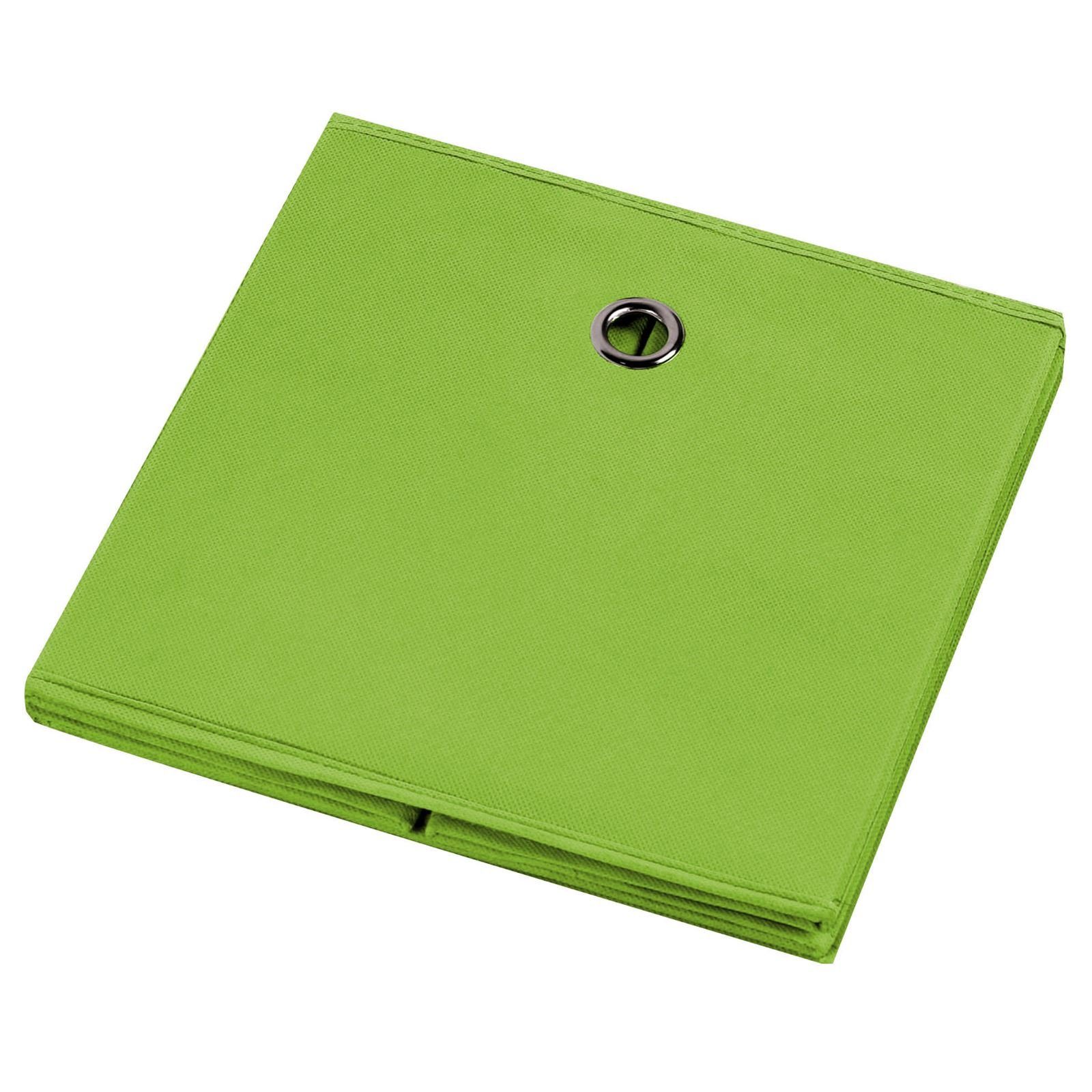 IDIMEX Aufbewahrungsbox ELA (Set), Aufbewahrungsboxen im 2er Set, Regalboxen mit Griff 27x27cm grün