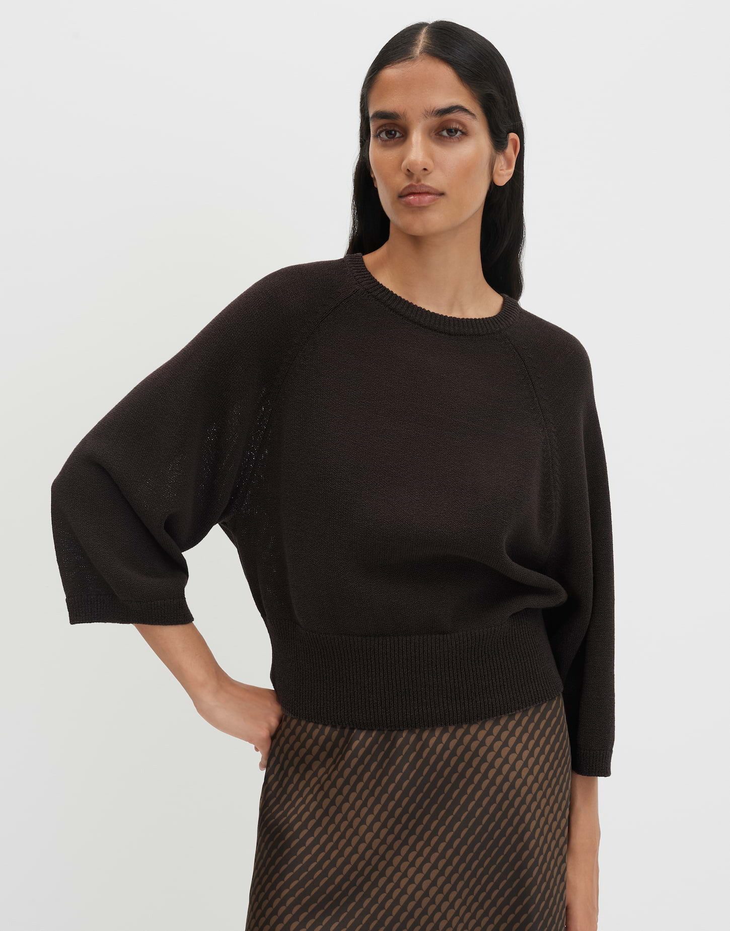 someday Strickpullover Tiliah aus Feinstrick in weiter Passform Mit leichter Transparenz für luftige Layering-Looks