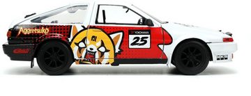 JADA Modellauto Modellauto Aggretsuko 1986 Toyota Trueno AE86 mit Figur 1:24 253255056