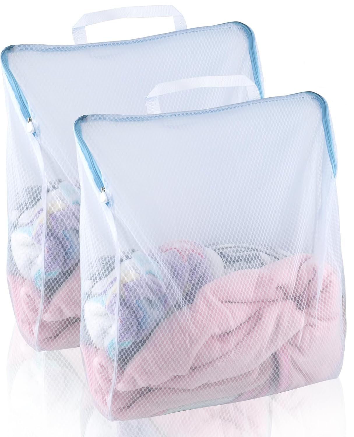 Kaket Wäschenetz Für Waschmaschinen - mit Reißverschluss und Griff, in mehreren Größen, Verhindert das Verheddern und Verformen empfindlicher Kleidung.