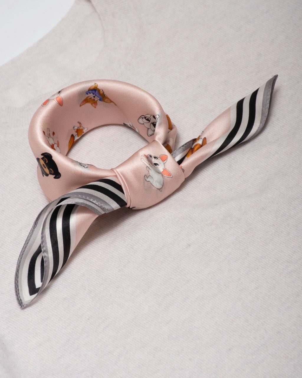 MayTree Seidentuch Seidentuch quadratisch Hündchen 53x53, (Stück), 100% Sei günstig online kaufen